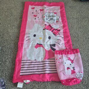 Hello Kitty Sleeping Bag Sanrio Retro 2012 Pink Sleepover Camping Bag- 56” x 28”